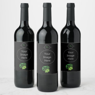Étiquette Pour Bouteilles De Vin Lizard Vert Chameleon Drunk Suspendu