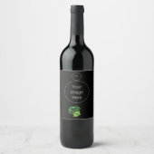 Étiquette Pour Bouteilles De Vin Lizard Vert Chameleon Drunk Suspendu (Devant)