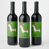 Étiquette Pour Bouteilles De Vin Llama Cute Drôle Noël Vacances (Bouteilles)