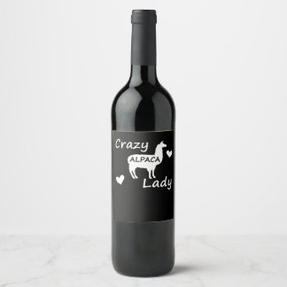 Étiquette Pour Bouteilles De Vin Llama Gift | Dame folle d'Alpaca
