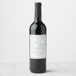 Étiquette Pour Bouteilles De Vin Location de vacances Shell Woven Grey Welcome Beac