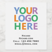 Étiquette Pour Bouteilles De Vin Logo and Text Custom Personalized (Étiquettes simples)