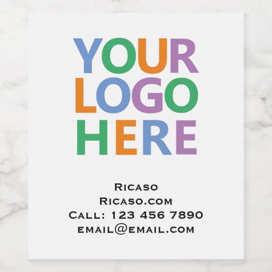 Étiquette Pour Bouteilles De Vin Logo and Text Custom Personalized (Étiquettes simples)