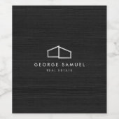 Étiquette Pour Bouteilles De Vin Logo de l'agent immobilier de la maison moderne Su (Étiquettes simples)