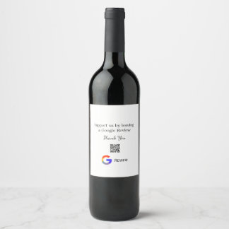 Étiquette Pour Bouteilles De Vin logo de l'entreprise de critique Google Scan QR cr