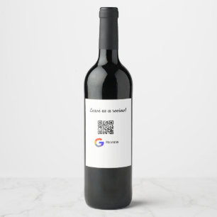 Étiquette Pour Bouteilles De Vin logo de l'entreprise de revue Google Scan QR revie