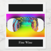 Étiquette Pour Bouteilles De Vin Logo DE LUNETTES DE SOLEIL (Étiquettes simples)