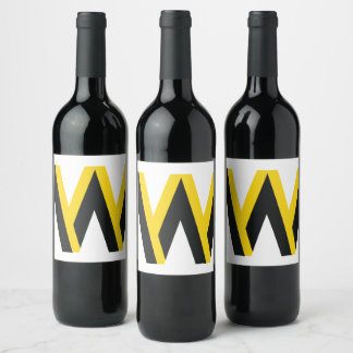 Étiquette Pour Bouteilles De Vin Logo de vidéos de paroles de sagesse 