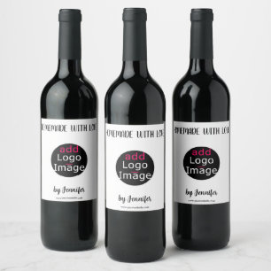 Étiquette Pour Bouteilles De Vin Logo personnalisable professionnel fait avec amour