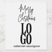 Étiquette Pour Bouteilles De Vin Logo personnalisé et vœux de fêtes (Étiquettes simples)