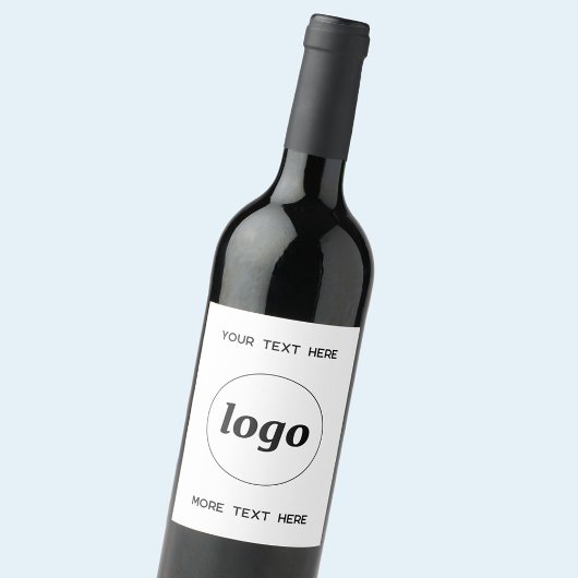 Étiquette Pour Bouteilles De Vin Logo Simple Avec Texte Professionnel Promotionnel