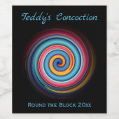 Étiquette Pour Bouteilles De Vin Lollipop Abstraite (Étiquettes simples)