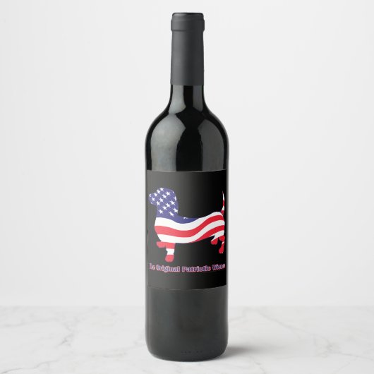 Étiquette Pour Bouteilles De Vin L'original Patriotic Weiner (Devant)