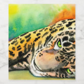 Étiquette Pour Bouteilles De Vin Lounge Leopard (Étiquettes simples)