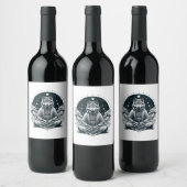 Étiquette Pour Bouteilles De Vin Loup conscient (Bouteilles)