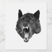 Étiquette Pour Bouteilles De Vin loup la bouteille de vin (Étiquettes simples)