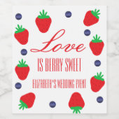 Étiquette Pour Bouteilles De Vin Love Is Berry Sweet Fruit Mariage (Étiquettes simples)