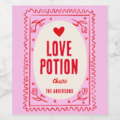 Étiquette Pour Bouteilles De Vin Love Potion Bonne Saint Valentin (Étiquettes simples)