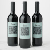 Étiquette Pour Bouteilles De Vin Love QR Code (Bouteilles)