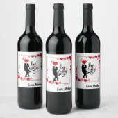 Étiquette Pour Bouteilles De Vin Love Vibes Personalized Label Set (Bouteilles)