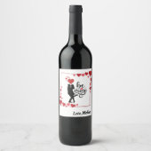 Étiquette Pour Bouteilles De Vin Love Vibes Personalized Label Set (Devant)