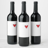 Étiquette Pour Bouteilles De Vin Love You More Creative Minimal Style (Bouteilles)