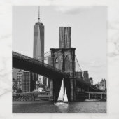 Étiquette Pour Bouteilles De Vin Lower Manhattan (Étiquettes simples)