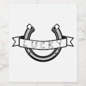 Étiquette Pour Bouteilles De Vin Lucky horseshoe (Étiquettes simples)