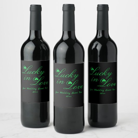 Étiquette Pour Bouteilles De Vin Lucky In Love (Bouteilles)