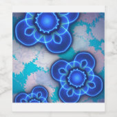 Étiquette Pour Bouteilles De Vin Lumière bleue (Étiquettes simples)