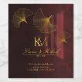 Étiquette Pour Bouteilles De Vin Lune Romance Merci Bourgogne ID881 (Étiquettes simples)