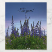 Étiquette Pour Bouteilles De Vin Lupins    (Étiquettes simples)