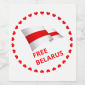 Étiquette Pour Bouteilles De Vin Lutte pour la liberté en Biélorussie. (Étiquettes simples)