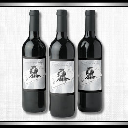 Étiquette Pour Bouteilles De Vin Luxe Moderne Étiquette de Vin pour 30e Anniversair
