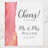 Étiquette Pour Bouteilles De Vin M. & Mme Mariage moderne (Étiquettes simples)