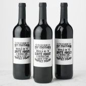 Étiquette Pour Bouteilles De Vin Ma Mère Est Un Ouragan (Bouteilles)