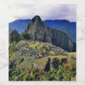 Étiquette Pour Bouteilles De Vin MACHU PICCHU - Pérou - panorama (Étiquettes simples)
