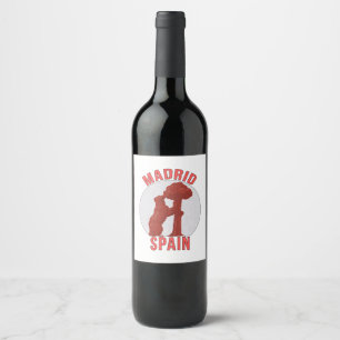 Étiquette Pour Bouteilles De Vin Madrid Espagne