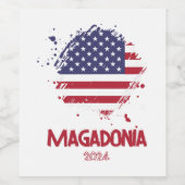 ÉTIQUETTE POUR BOUTEILLES DE VIN MAGADONIE 2024 (Étiquettes simples)