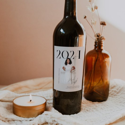 Étiquette Pour Bouteilles De Vin Magazine moderne et élégant | Photo de diplôme