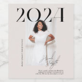 Étiquette Pour Bouteilles De Vin Magazine moderne et élégant | Photo de diplôme (Étiquettes simples)