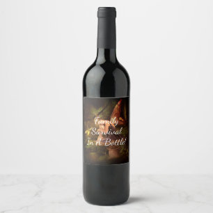 Étiquette Pour Bouteilles De Vin magie des champignons Thanksgiving