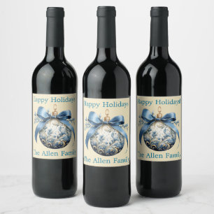 Étiquette Pour Bouteilles De Vin Magnifique bouteille de vin de vacances personnali