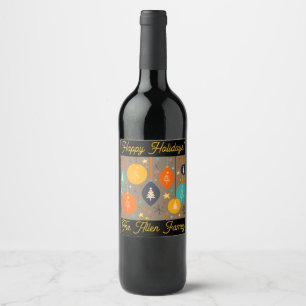 Étiquette Pour Bouteilles De Vin Magnifique bouteille de vin de vacances personnali