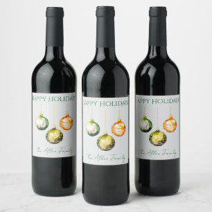 Étiquette Pour Bouteilles De Vin Magnifique bouteille de vin de vacances personnali