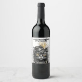 Étiquette Pour Bouteilles De Vin Magnifique chat Steampunk (Devant)