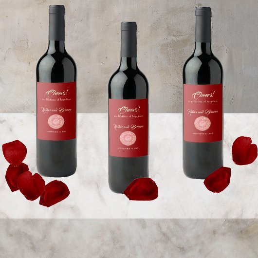 Étiquette Pour Bouteilles De Vin Magnifique Mehndi