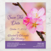 Étiquette Pour Bouteilles De Vin Magnifiques fleurs de cerisier Sakura (Étiquettes simples)