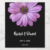 Étiquette Pour Bouteilles De Vin Maisée violette sur noir (Étiquettes simples)