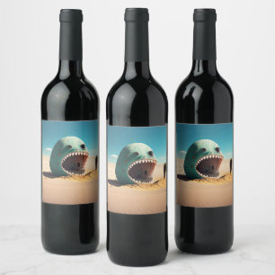 Étiquette Pour Bouteilles De Vin Maison de monstre du désert